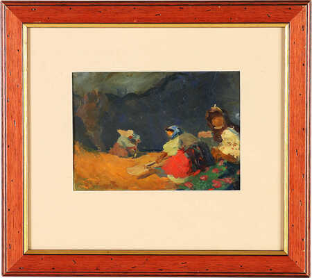 Обрыньба Николай Ипполитович. Этюд к картине «Гроза идет»<br />(на оборотной стороне этюд «Рыба»)